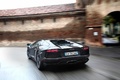 Lamborghini Aventador noir 3/4 arrière gauche travelling