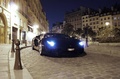 Lamborghini Aventador noir 3/4 avant droit