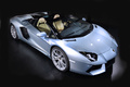 Lamborghini Aventador Roadster - bleu Azzuro Thetis - 3/4 avt gauche