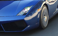 Lamborghini Gallado LP550-2 Spyder bleu phare avant travelling