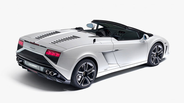 Lamborghini Gallardo Spyder 2013 - blanc - 3/4 arrière droit