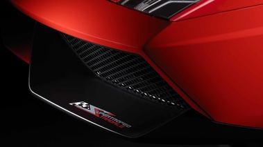 Lamborghini Gallardo SuperTrofeo Stradale rouge logo spoiler avant