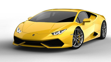 Lamborghini Huracan LP 610-4 - jaune - 3/4 avant gauche