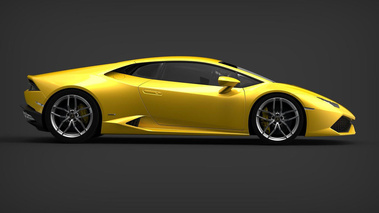 Lamborghini Huracan LP 610-4 - jaune - profil droit