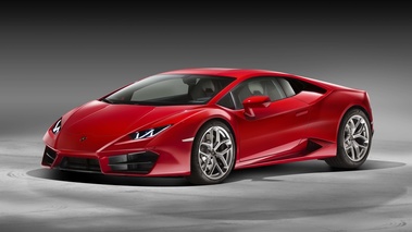 Lamborghini Huracan LP580-2 rouge 3/4 avant gauche