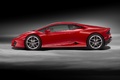 Lamborghini Huracan LP580-2 rouge profil