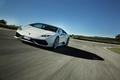 Lamborghini Huracan LP610-4 blanc 3/4 avant gauche travelling penché