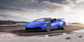 Lamborghini Huracan Performante Spyder bleu mate 3/4 avant gauche