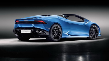 Lamborghini Huracan Spyder - Bleu - 3/4 arrière droit