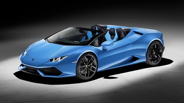 Lamborghini Huracan Spyder - Bleu - 3/4 avant gauche