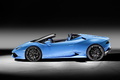 Lamborghini Huracan Spyder - Bleu - Profil gauche, ouvert