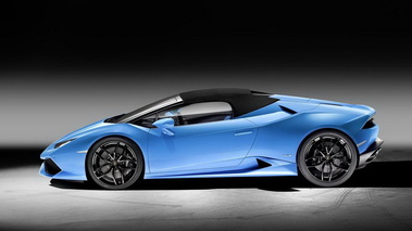 Lamborghini Huracan Spyder - Bleu - Profil gauche