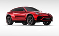 Lamborghini Urus Concept - rouge - 3/4 avant droit