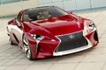 Lexus LF-LC rouge 3/4 avant droit penché