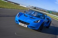 Lotus Elise S Club Racer bleu 3/4 avant gauche travelling penché