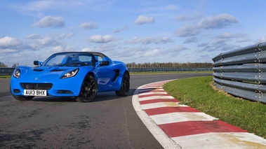 Lotus Elise S Club Racer bleu 3/4 avant gauche