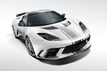Lotus Evora GTE blanc 3/4 avant droit penché