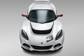 Lotus Exige S blanc face avant vue de haut