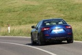 Maserati Ghibli bleu 3/4 arrière gauche