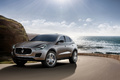 Maserati Kubang gris 3/4 avant gauche travelling