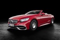 Mercedes Maybach S650 Cabriolet rouge 3/4 avant gauche