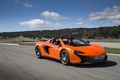 McLaren 650S Spider orange 3/4 avant droit travelling 2