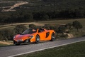 McLaren 650S Spider orange 3/4 avant gauche penché