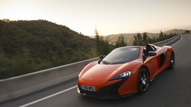 McLaren 650S Spider orange 3/4 avant gauche travelling 5