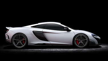 McLaren 675LT - Blanche - Profil droit