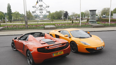 McLaren MP4-12C Spider orange 3/4 arrière gauche 2