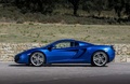 McLaren MP4-12C Spyder bleu profil fermé