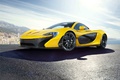 McLaren P1 jaune 3/4 avant gauche