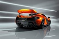 McLaren P1 orange 3/4 arrière droit 2