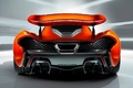 McLaren P1 orange face arrière