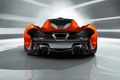 McLaren P1 orange face arrière 