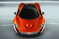 McLaren P1 orange face avant vue de haut