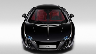 McLaren X-1 noir face avant vue de haut