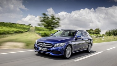 Mercedes-Benz C break - bleue - 3/4 avant