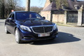 Mercedes-Benz S500 Plug-In Hybrid - Bleue - 3/4 avant droit dynamique