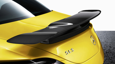 Mercedes-Benz SLS AMG Black Series - jaune - détail, aileron arrière