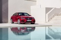 Mercedes Classe E coupé 2013 - rouge - 3/4 avant droit