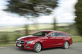 Mercedes CLS Shooting Brake - rouge - 3/4 avant gauche