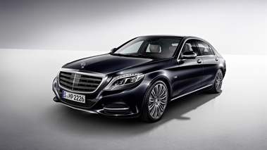 Mercedes S600 2014 - noire - 3/4 avant gauche