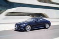 Mercedes S65 AMG Coupe bleu 3/4 avant gauche travelling