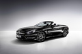 Mercedes SL400 - noire - 3/4 avant gauche