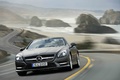 Mercedes SL500 R231 anthracite mate 3/4 avant gauche travelling penché