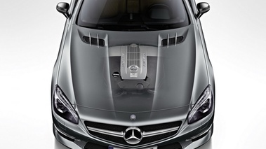 Mercedes SL65 AMG 45th Anniversary - gris mate - capot et moteur