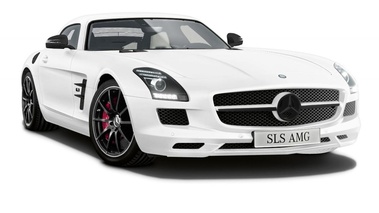 Mercedes SLS AMG Matt Edition - blanc - 3/4 avant droit