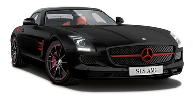 Mercedes SLS AMG Matt Edition - noir - 3/4 avant droit