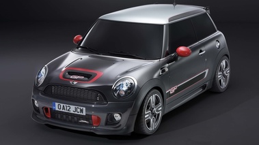 Mini Cooper S JCW GP anthracite 3/4 avant gauche vue de haut